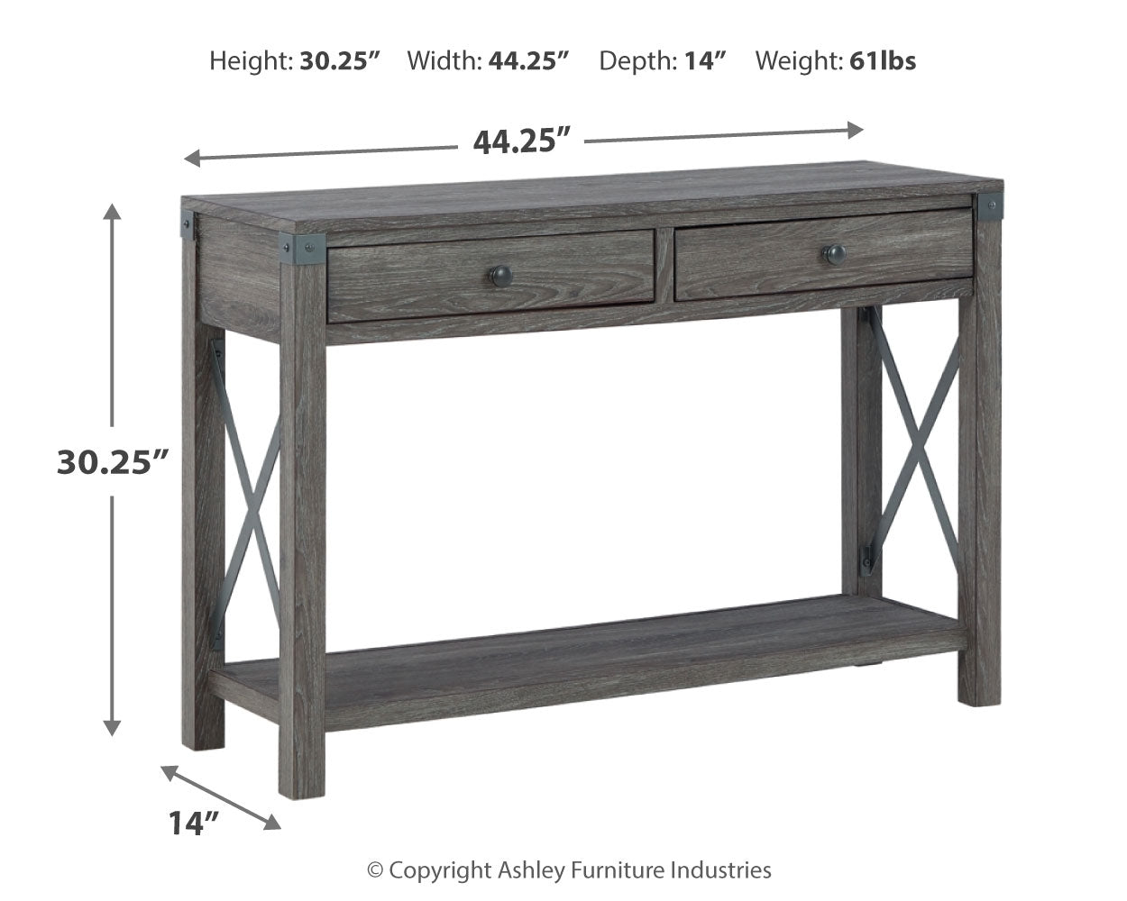Freedan Sofa/Console Table
