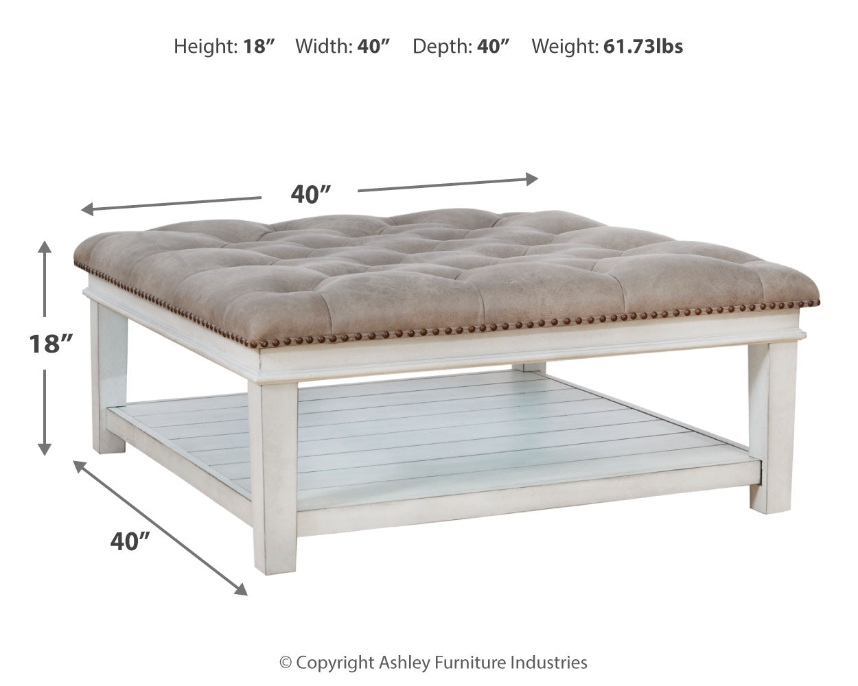 Kanwyn Upholstered Ottoman Coffee Table