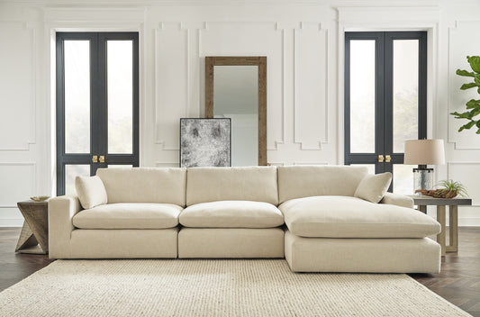 Stuart Furniture Outlet - Ashley Furniture - Elyza Sectional - RAF 10-Piece Sectional / Linen - 10006S8