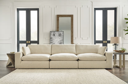 Stuart Furniture Outlet - Ashley Furniture - Elyza Sectional - RAF 3-Piece Sectional Sofa / Linen - 10006S2