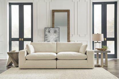 Stuart Furniture Outlet - Ashley Furniture - Elyza Sectional - RAF 2-Piece Sectional Loveseat / Linen - 10006S1