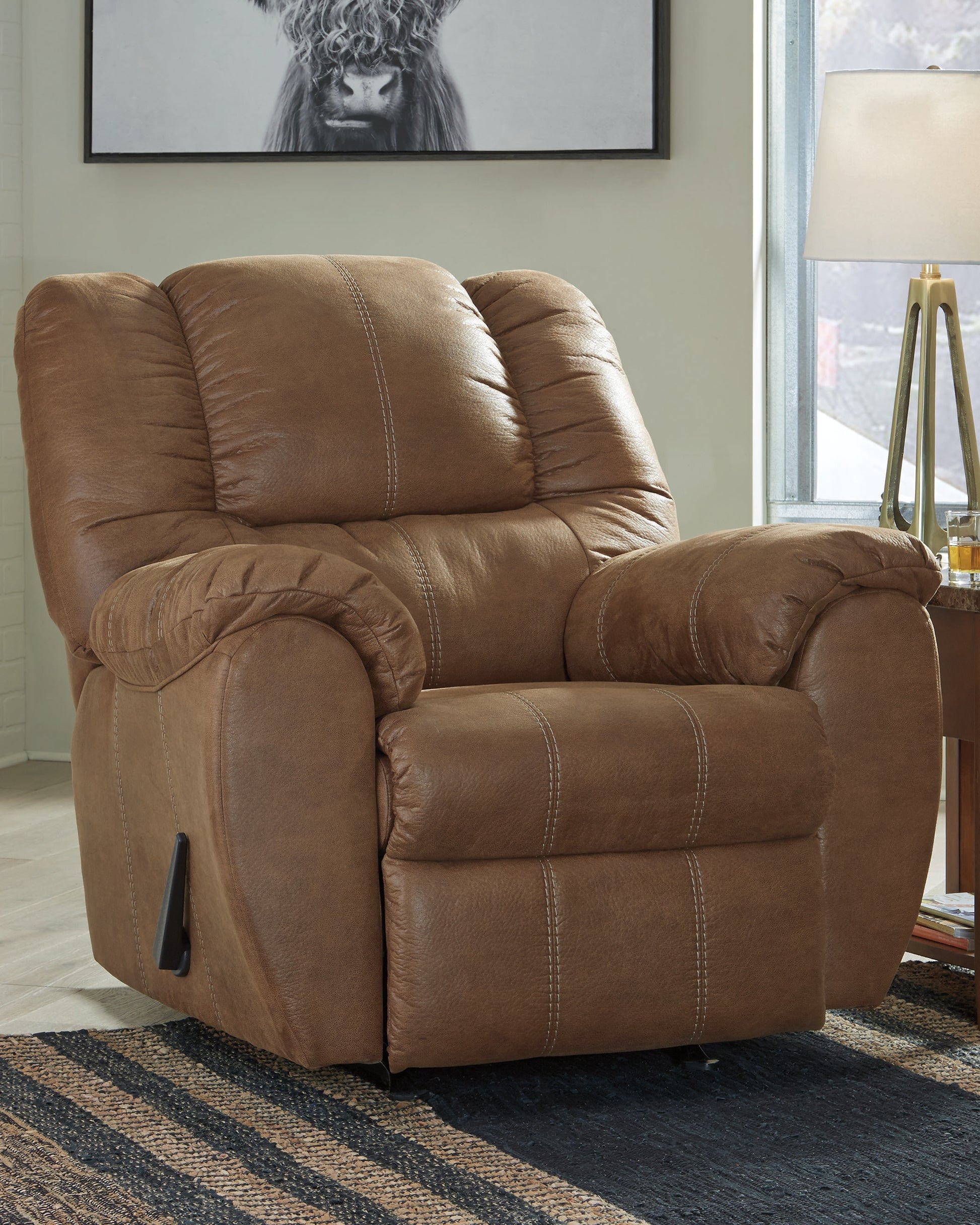 Stuart Furniture Outlet - Ashley Furniture - McGann Living Room - Rocker Recliner / Saddle - 1030225