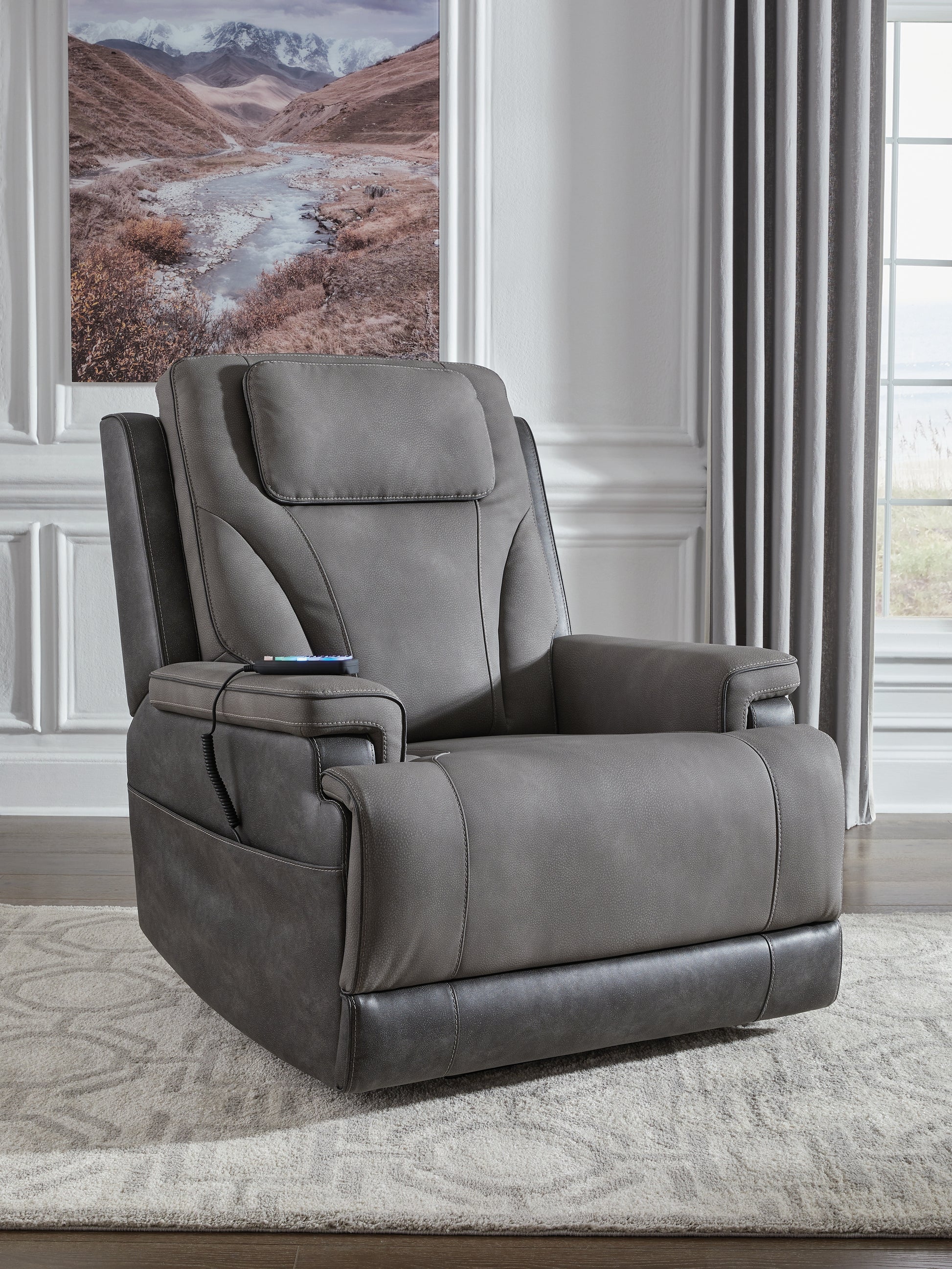 Stuart Furniture Outlet - Ashley Furniture - 4Z-Peaceful Pause Living Room - Power Lift Recliner / Sand - PC1210312