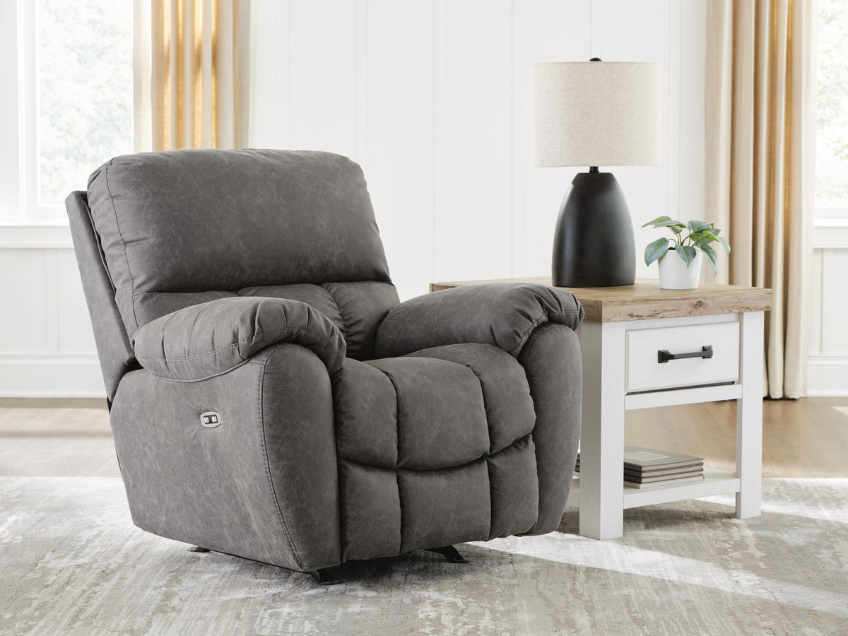 Stuart Furniture Outlet - Ashley Furniture - Bakerstein Living Room - PWR Rocker REC/ADJ Headrest - PC1250398