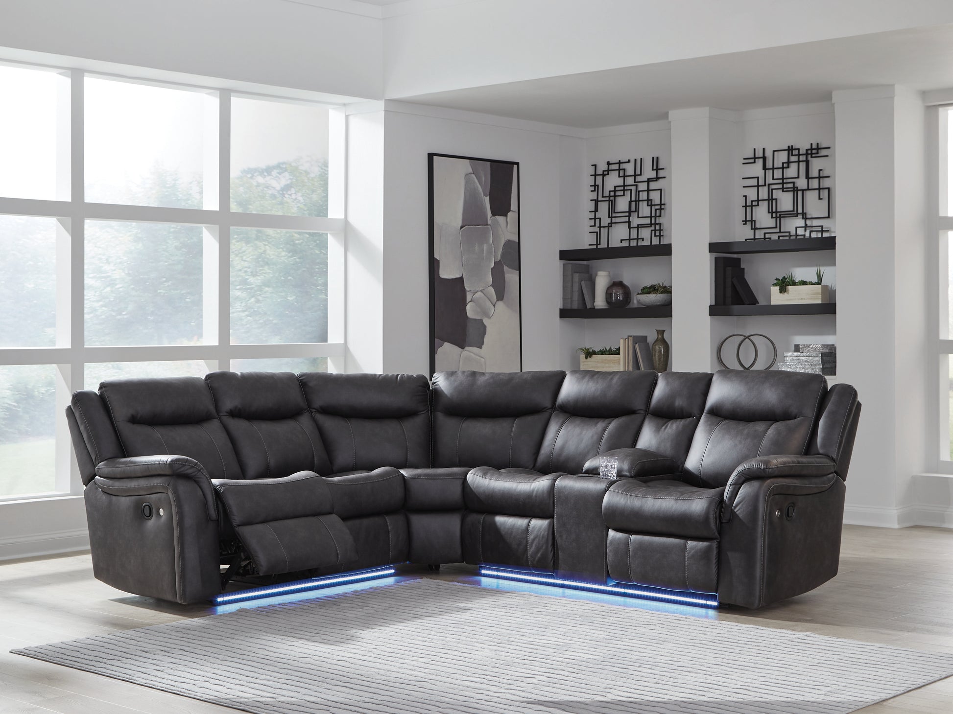 Stuart Furniture Outlet - Ashley Furniture - Sultan Meadow Sectional - 2-Piece Reclining Sectional / Carbon - PC13001S1