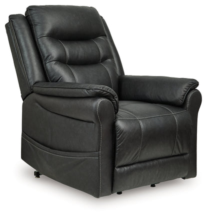 Stuart Furniture Outlet - Ashley Furniture - Oatman Living Room - Power Lift Recliner / Carbon - 1800512
