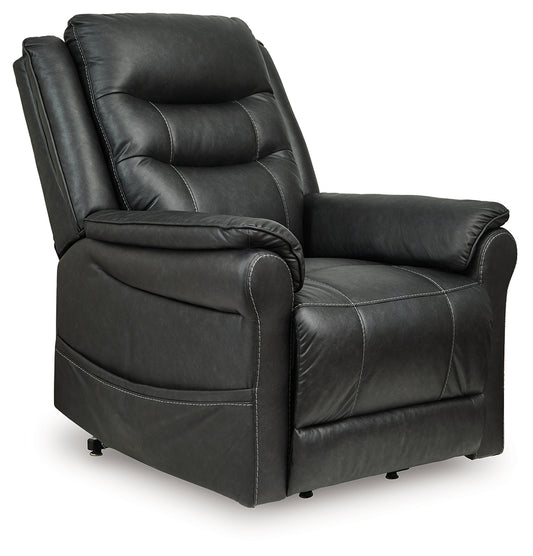 Stuart Furniture Outlet - Ashley Furniture - Oatman Living Room - Power Lift Recliner / Carbon - 1800512