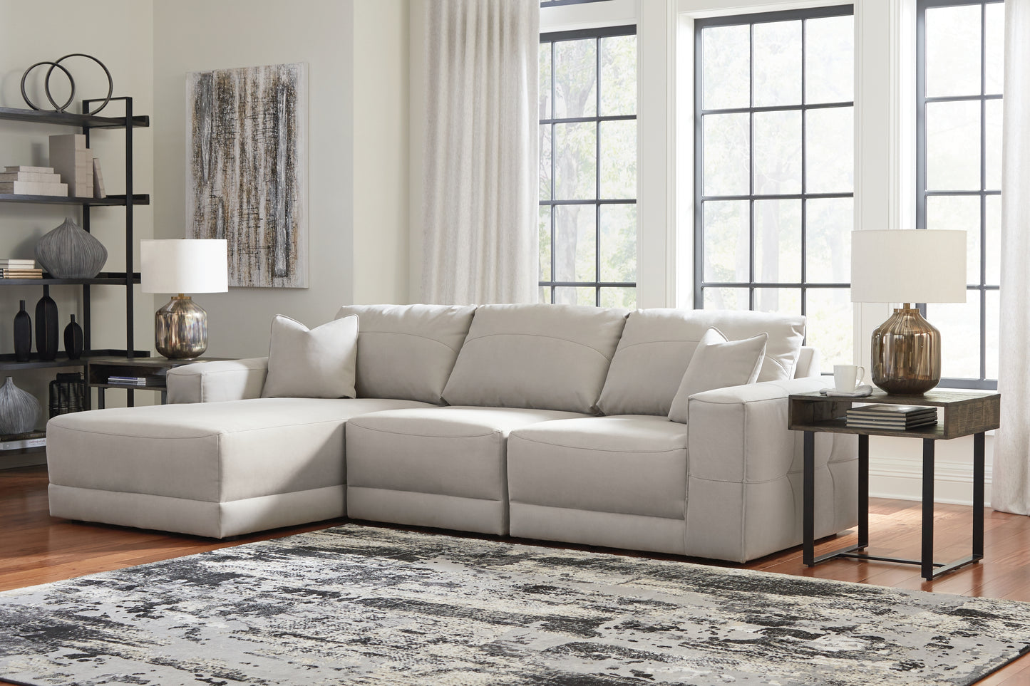 Stuart Furniture Outlet - Ashley Furniture - Next-Gen Gaucho Sectional - RAF 2-Piece Sectional Loveseat / Gray - 18304S3