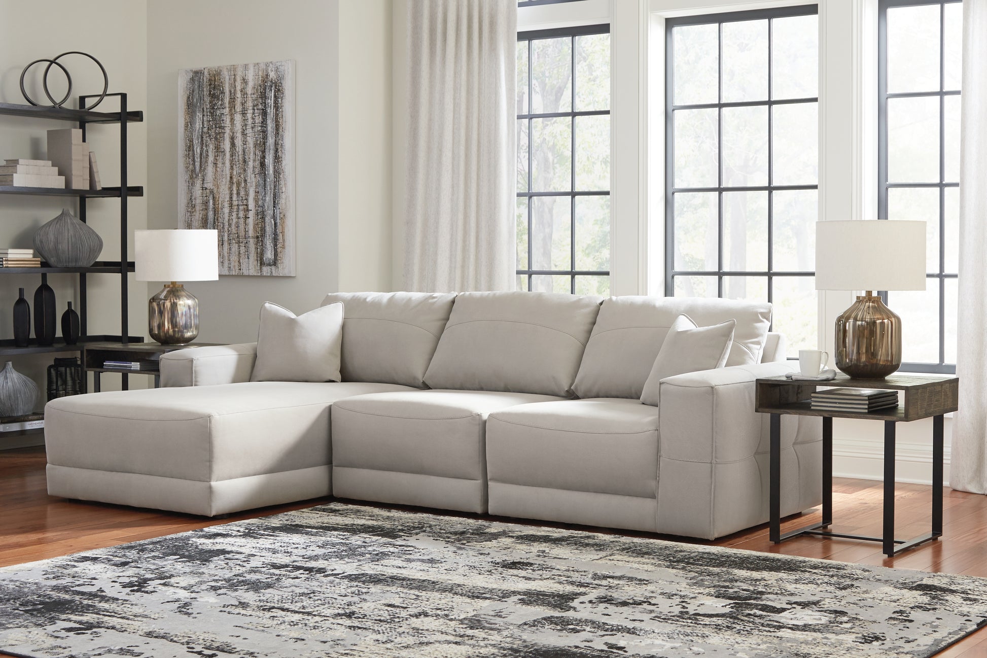Stuart Furniture Outlet - Ashley Furniture - Next-Gen Gaucho Sectional - RAF 2-Piece Sectional Loveseat / Gray - 18304S3
