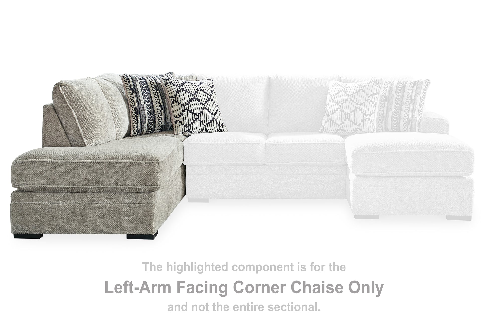 Stuart Furniture Outlet - Ashley Furniture - Calnita Sectional - LAF Corner Chaise / Sisal - 2050216