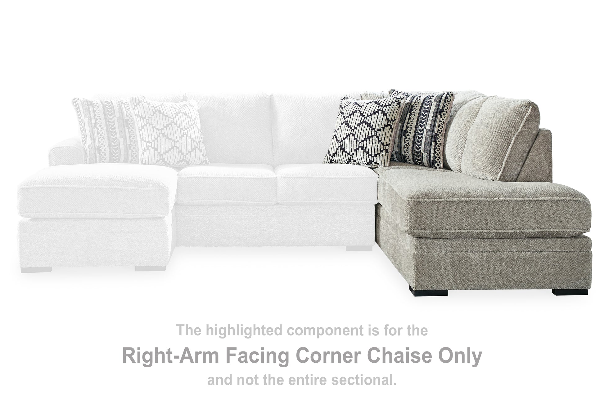 Stuart Furniture Outlet - Ashley Furniture - Calnita Sectional - RAF Corner Chaise / Sisal - 2050217