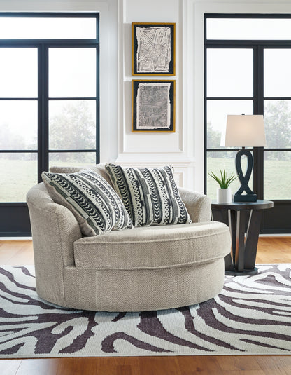 Stuart Furniture Outlet - Ashley Furniture - Calnita Living Room - Oversized Swivel Accent Chair / Sisal - 2050221