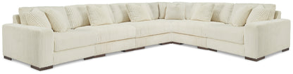 Stuart Furniture Outlet - Ashley Furniture - Lindyn Sectional - RAF 6-Piece Sectional / Ivory - 21104S20