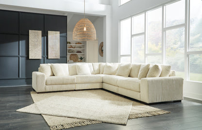 Stuart Furniture Outlet - Ashley Furniture - Lindyn Sectional - RAF 5-Piece Sectional / Ivory - 21104S5