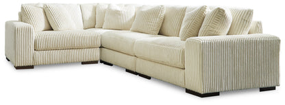Stuart Furniture Outlet - Ashley Furniture - Lindyn Sectional - RAF 4-Piece Sectional / Ivory - 21104S8
