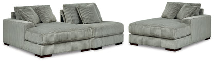 Stuart Furniture Outlet - Ashley Furniture - Lindyn Sectional - RAF 3-Piece Sectional with Double Chaise / Fog - 21105S18