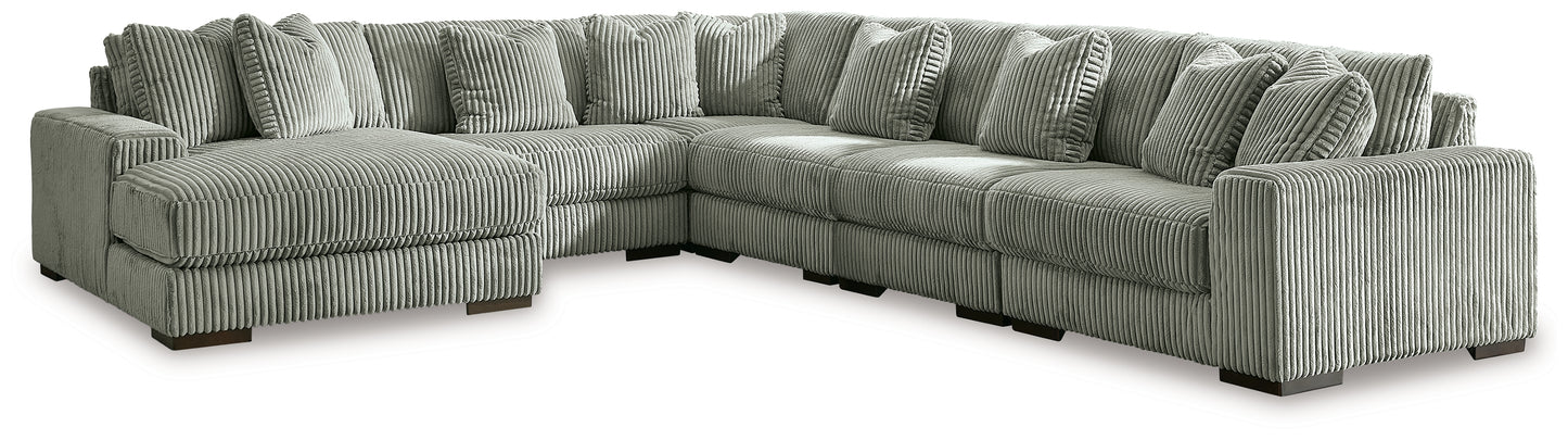 Stuart Furniture Outlet - Ashley Furniture - Lindyn Sectional - RAF 6-Piece Sectional with Chaise / Fog - 21105S8