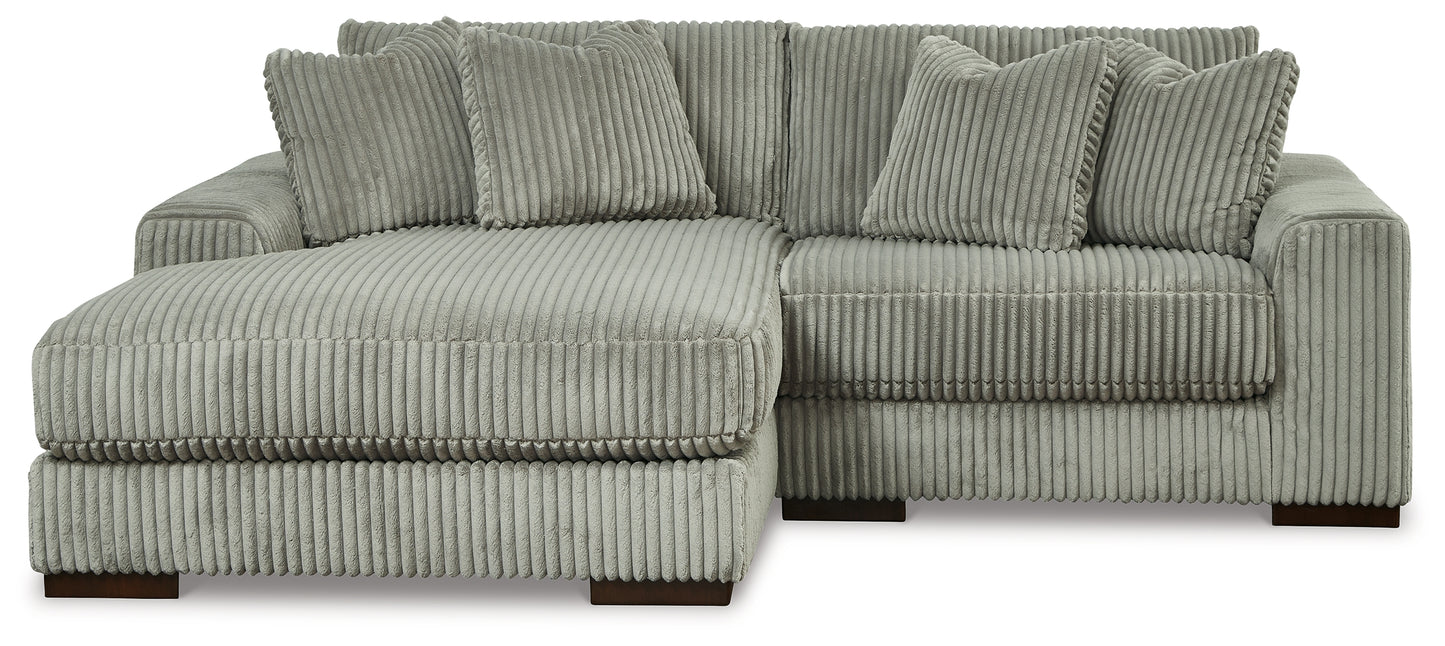 Stuart Furniture Outlet - Ashley Furniture - Lindyn Sectional - RAF 2-Piece Sectional with Chaise / Fog - 21105S3