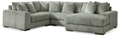 Stuart Furniture Outlet - Ashley Furniture - Lindyn Sectional - RAF 4-Piece Sectional with Chaise / Fog - 21105S15