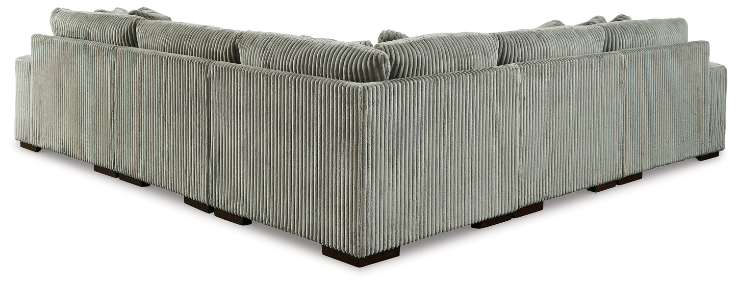 Stuart Furniture Outlet - Ashley Furniture - Lindyn Sectional - RAF 5-Piece Sectional with Chaise / Fog - 21105S7