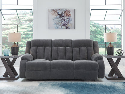 Stuart Furniture Outlet - Ashley Furniture - Observation Living Room - REC PWR Sofa w/Drop Down Table / Steel - PC2140599