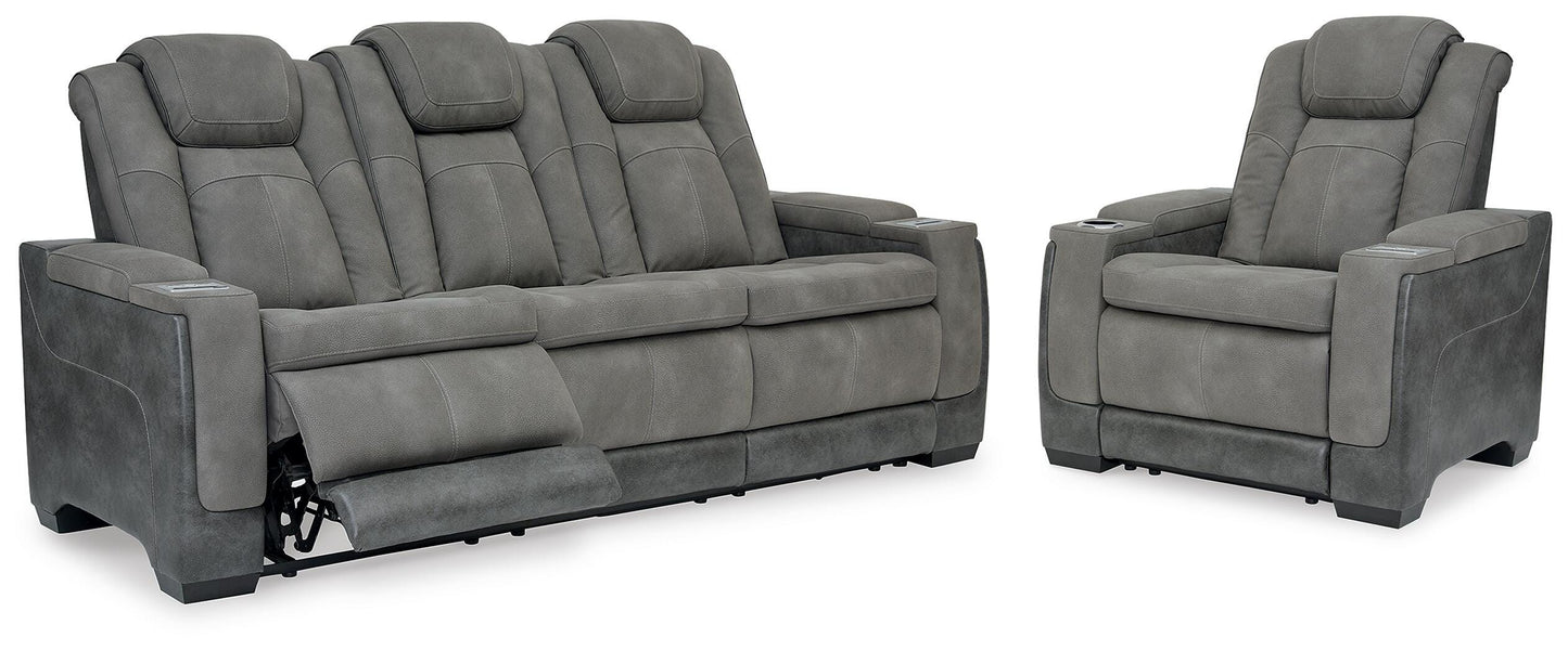 Stuart Furniture Outlet - Ashley Furniture - Next-Gen Durapella Power Reclining Sofa and Power Recliner - Power Reclining Sofa and Power Recliner - 22004U3