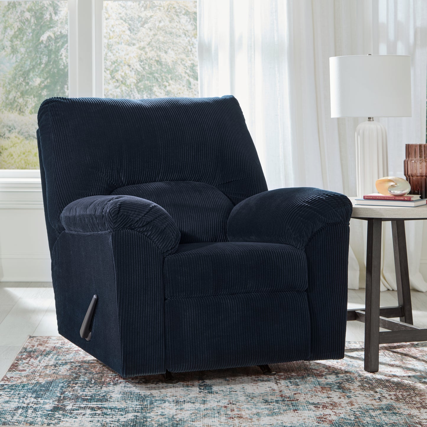 Stuart Furniture Outlet - Ashley Furniture - SimpleJoy Living Room - Rocker Recliner / Navy - 2420525