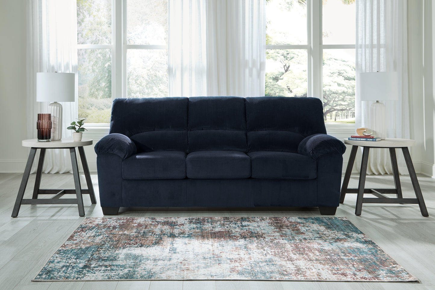 Stuart Furniture Outlet - Ashley Furniture - SimpleJoy Living Room - Sofa / Navy - 2420538