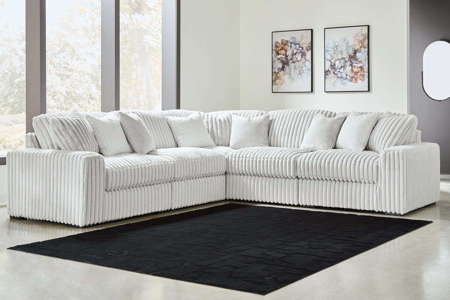 Stuart Furniture Outlet - Ashley Furniture - Stupendous Sectional - RAF 5-Piece Sectional / Alloy - 25903S24