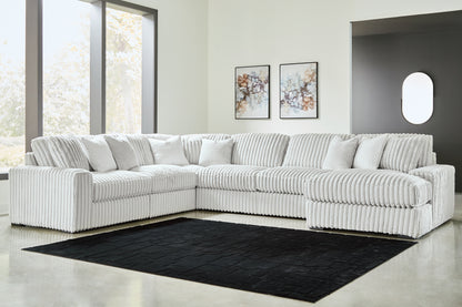 Stuart Furniture Outlet - Ashley Furniture - Stupendous Sectional - RAF 6-Piece Sectional with Chaise / Alloy - 25903S22
