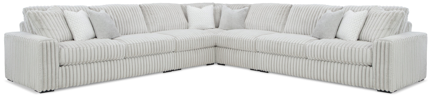 Stuart Furniture Outlet - Ashley Furniture - Stupendous Sectional - LAF 5-Piece Sectional with Chaise / Alloy - 25903S9