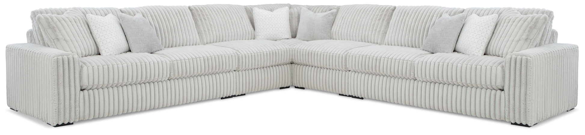 Stuart Furniture Outlet - Ashley Furniture - Stupendous Sectional - LAF 5-Piece Sectional with Chaise / Alloy - 25903S9