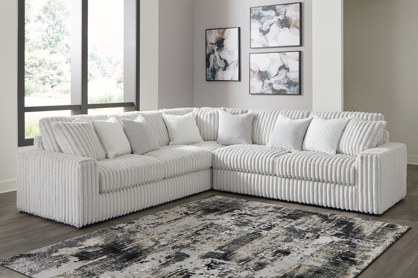 Stuart Furniture Outlet - Ashley Furniture - Stupendous Sectional - LAF 3-Piece Sectional / Alloy - 25903S1