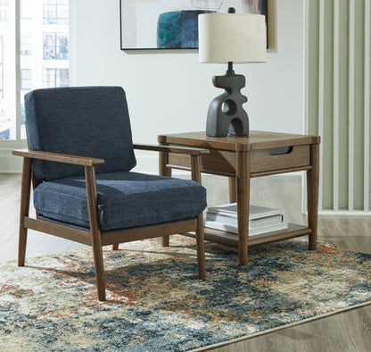 Stuart Furniture Outlet - Ashley Furniture - Bixler Living Room - Showood Accent Chair / Navy - 2610660