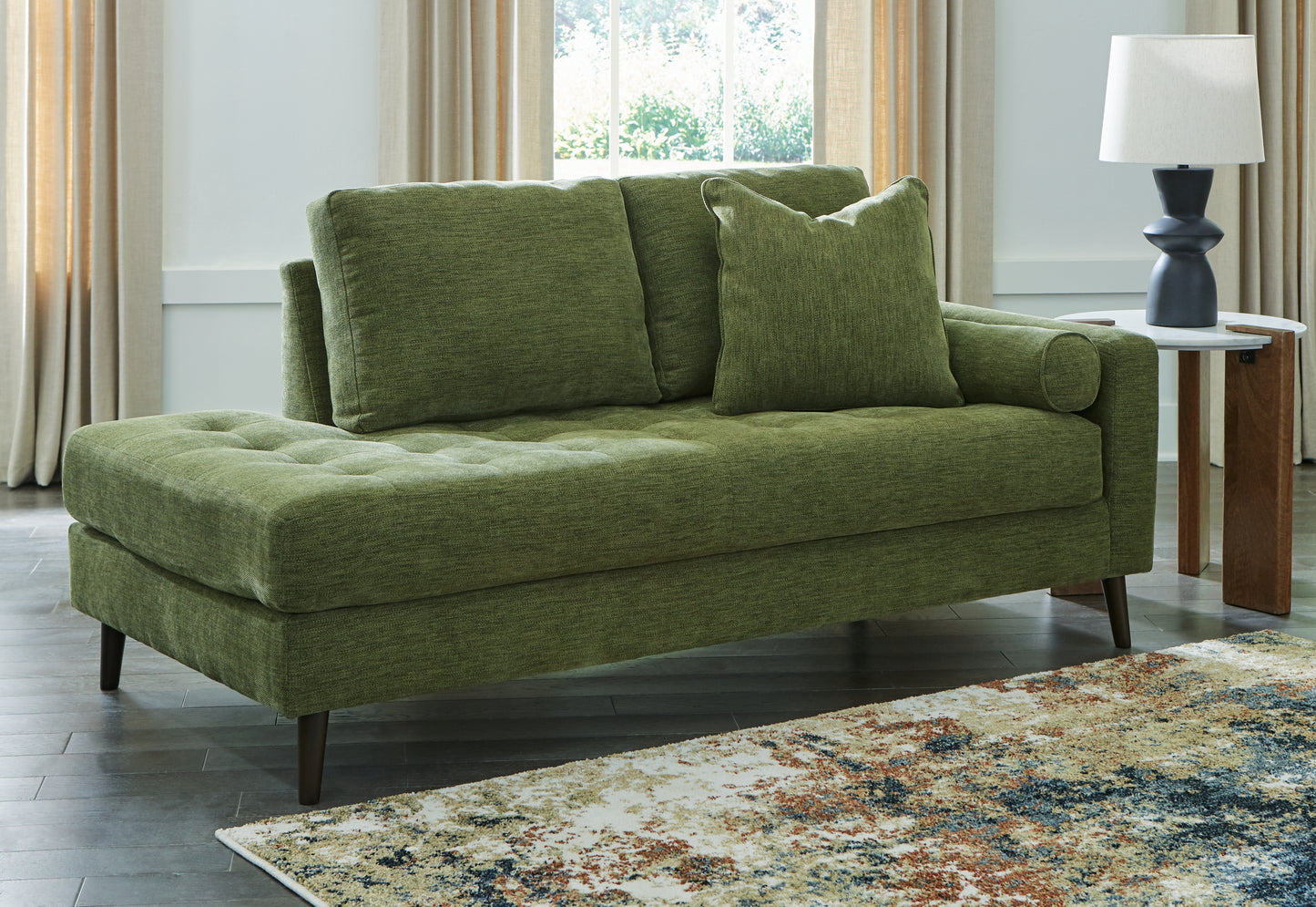 Stuart Furniture Outlet - Ashley Furniture - Bixler Living Room - RAF Corner Chaise / Olive - 2610717