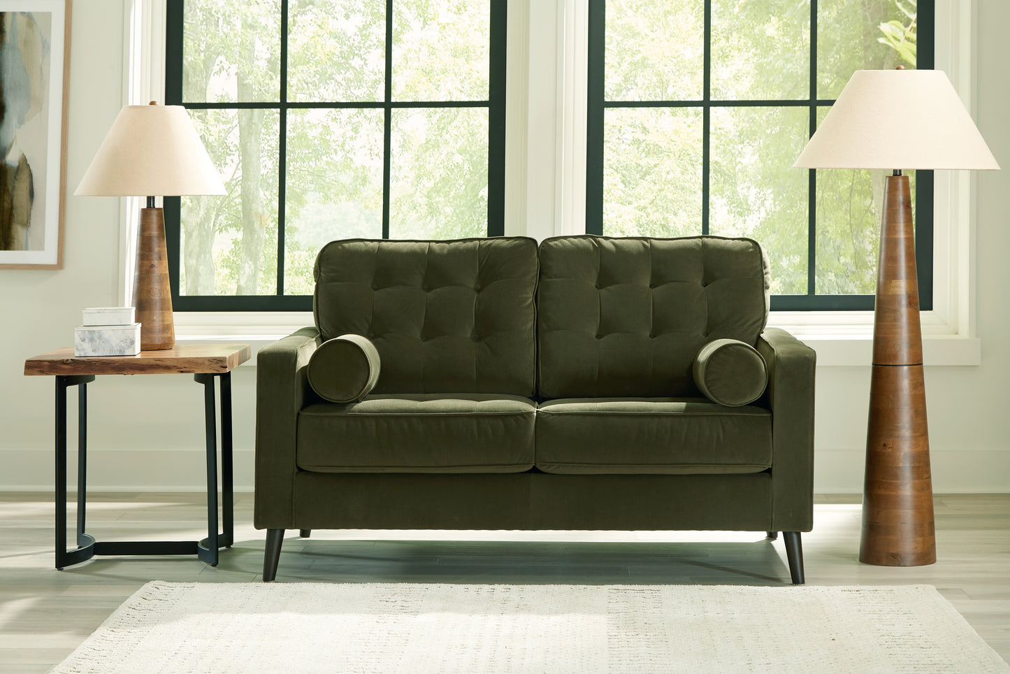 Stuart Furniture Outlet - Ashley Furniture - Reveon Lakes Living Room - Loveseat / Olive - 2640435