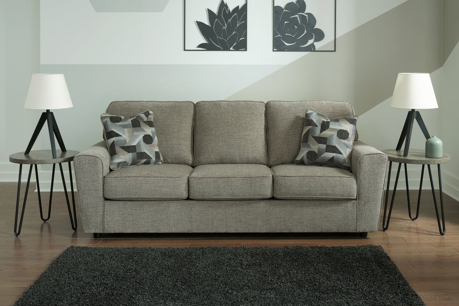 Stuart Furniture Outlet - Ashley Furniture - Cascilla Living Room - Sofa / Pewter - 2680538