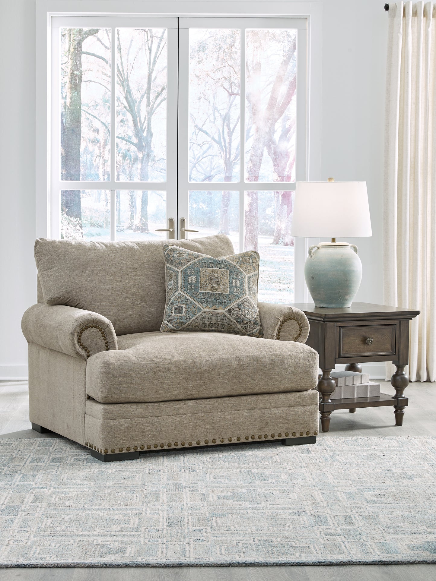 Stuart Furniture Outlet - Ashley Furniture - Galemore Living Room - Chair and a Half / Quarry - 2700423