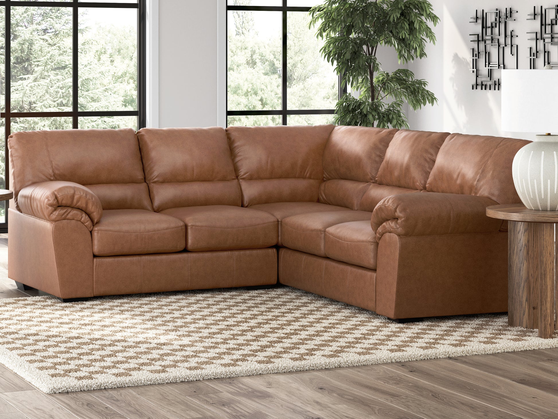 Stuart Furniture Outlet - Ashley Furniture - WillowBend Sectional - RAF 2-Piece Sectional / Caramel - PC27704S1
