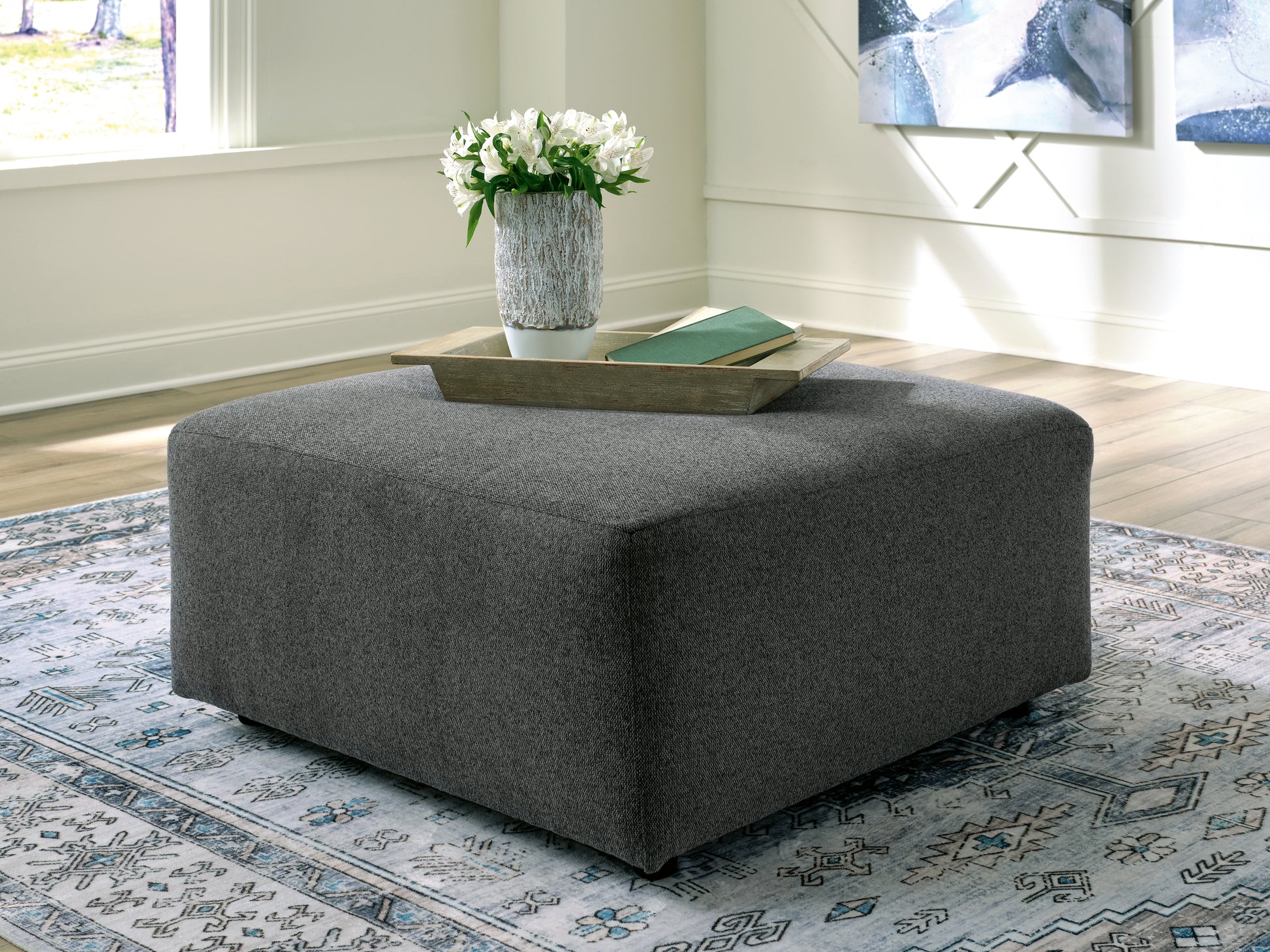 Stuart Furniture Outlet - Ashley Furniture - Edenfield Living Room - Oversized Accent Ottoman / Linen - 2900408
