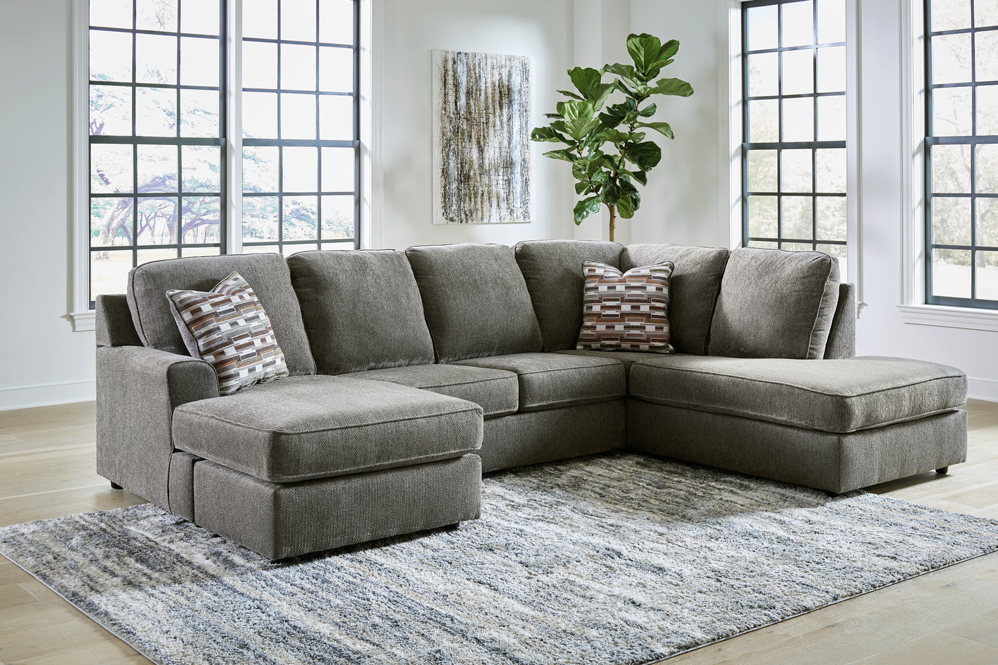 Stuart Furniture Outlet - Ashley Furniture - O'Phannon Sectional - LAF 2-Piece Sectional with Chaise / Putty - 29402S1