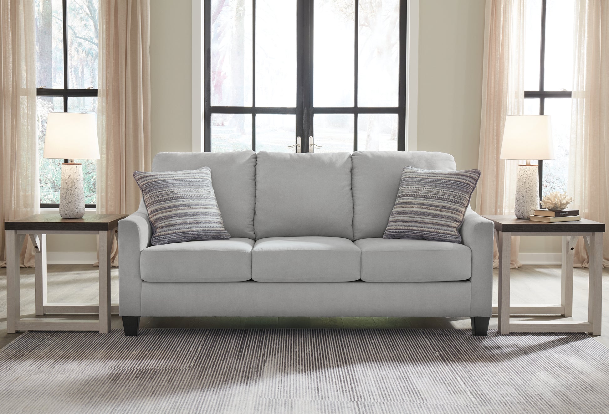 Stuart Furniture Outlet - Ashley Furniture - Adlai Living Room - Queen Sofa Sleeper / Shadow - 3010339