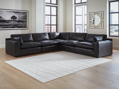 Stuart Furniture Outlet - Ashley Furniture - Emilia Sectional - RAF 5-Piece Sectional / Black - 30902S4