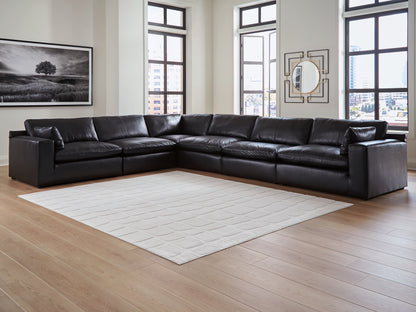 Stuart Furniture Outlet - Ashley Furniture - Emilia Sectional - RAF 6-Piece Sectional / Black - 30902S5