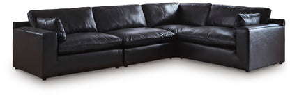 Stuart Furniture Outlet - Ashley Furniture - Emilia Sectional - RAF 4-Piece Sectional / Black - 30902S3