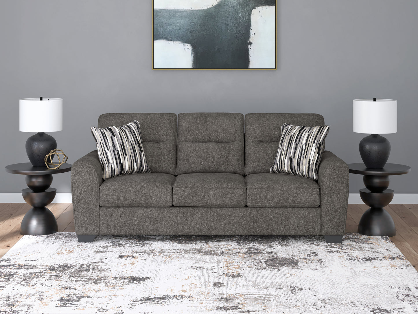 Stuart Furniture Outlet - Ashley Furniture - Olten Living Room - Sofa / Graphite - 3130538