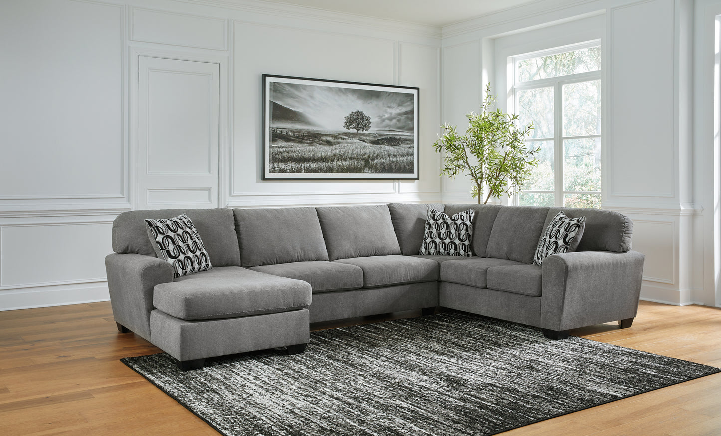 Stuart Furniture Outlet - Ashley Furniture - Birkdale Court Sectional - RAF 3-Piece Sectional with Chaise / Gray - 32402S1