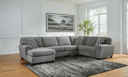 Stuart Furniture Outlet - Ashley Furniture - Birkdale Court Sectional - RAF 3-Piece Sectional with Chaise / Gray - 32402S1