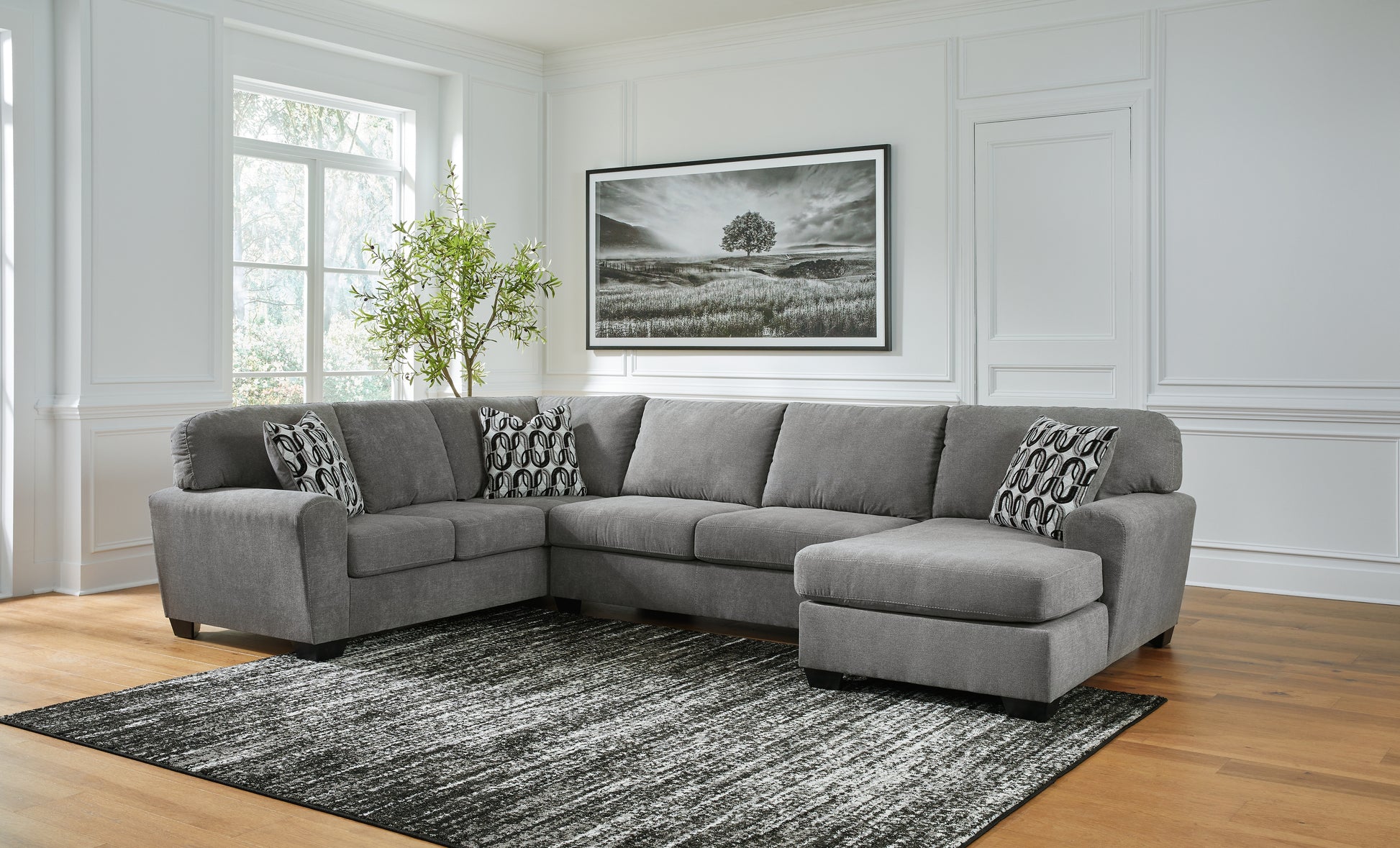 Stuart Furniture Outlet - Ashley Furniture - Birkdale Court Sectional - RAF 3-Piece Sectional / Gray - 32402S3