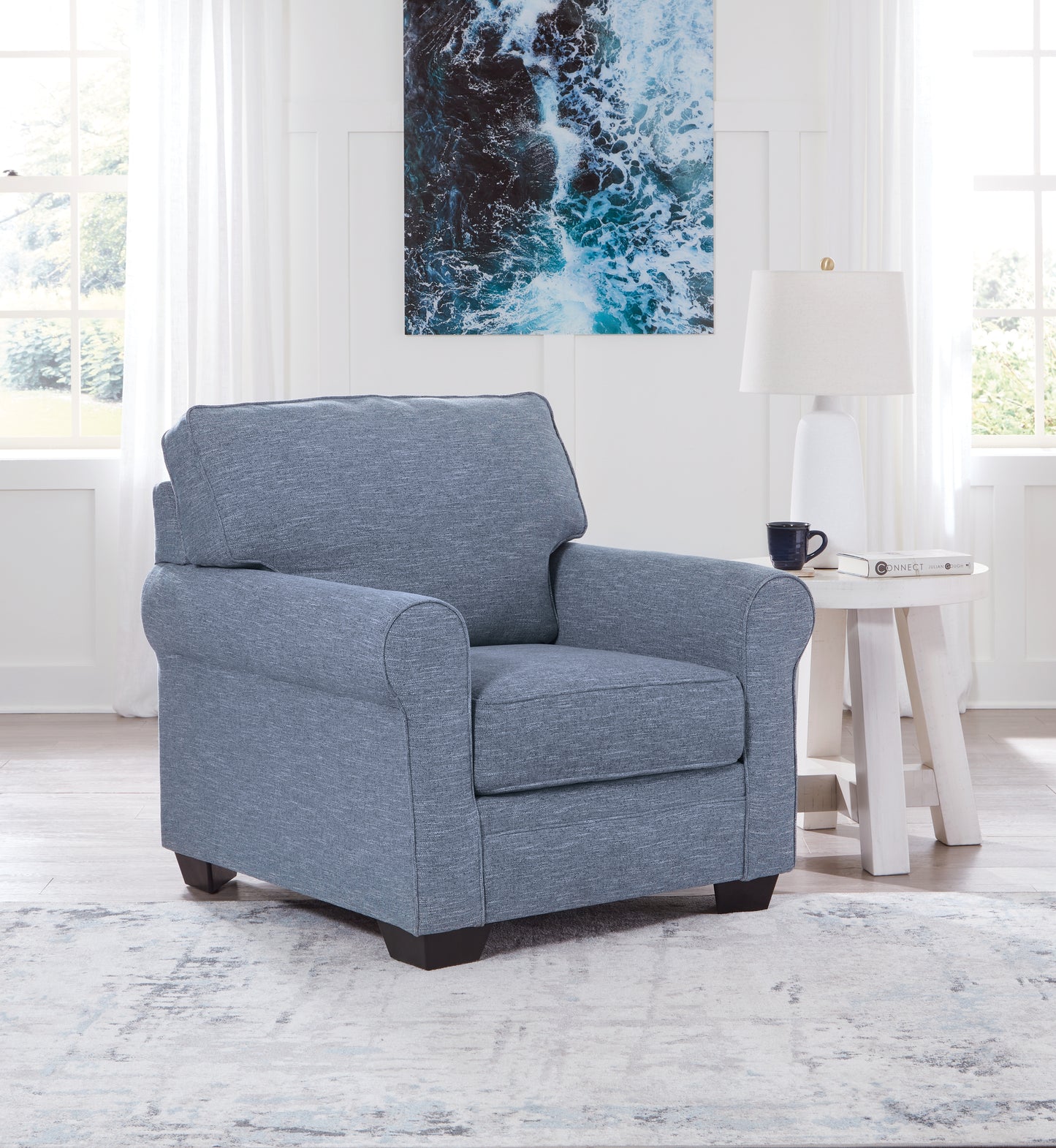 Stuart Furniture Outlet - Ashley Furniture - Carissa Manor Living Room - Queen Sofa Sleeper / Denim - 3260439